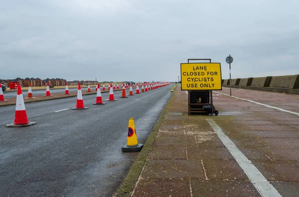 New Brighton Jun 2020 Een Rijstrook Langs Promenade Van New — Stockfoto