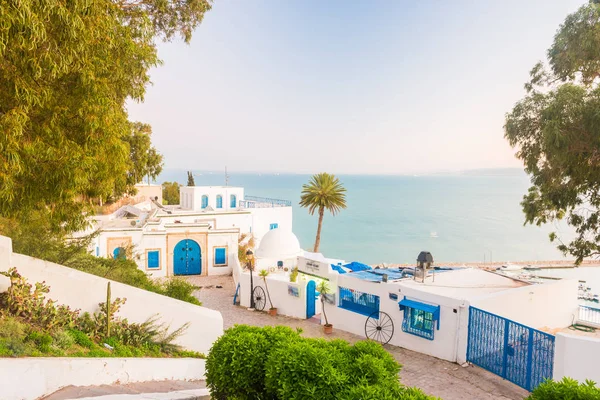 Sidi bou sagte, berühmtes Dorf mit traditioneller tunesischer Architektur. — Stockfoto