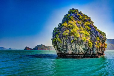 Vietnam halong bay güzel günbatımı manzara