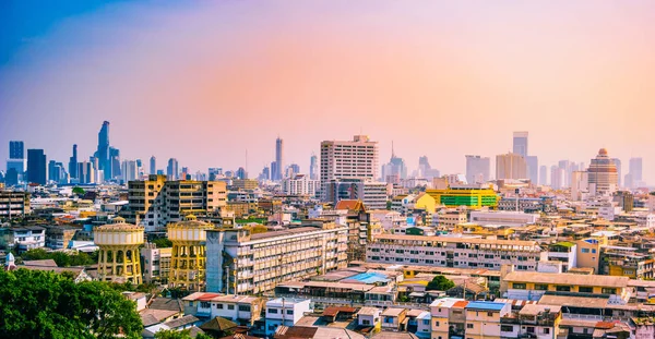 Bangkok city buildings cityscape, high buildings panorama downtown of Bangkok City Thailand. — Stock Photo, Image