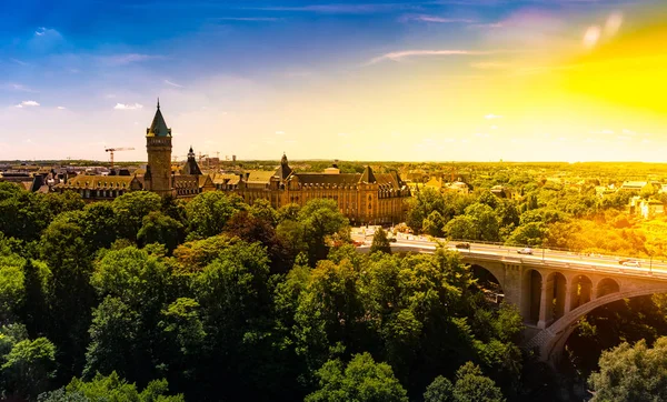 Blick auf spuerkees, Hauptsitz der Landessparkasse in Luxemburg — Stockfoto