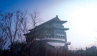 Kule Çin Pekin Doğu kapı ok inşaat kapı