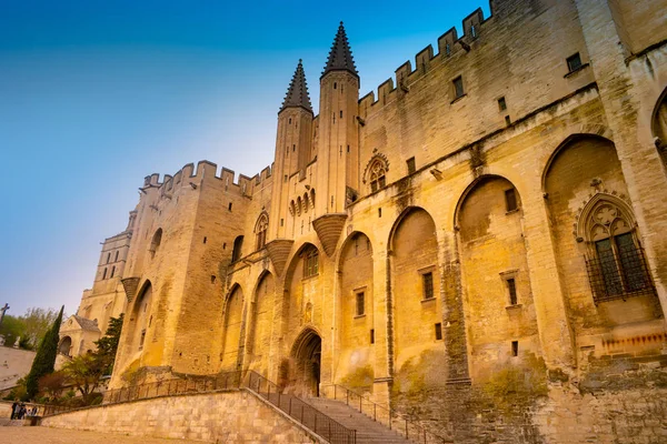 Popes Palace of Avignon, in Southern France — Stock Photo, Image