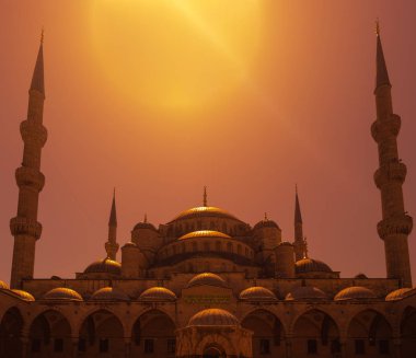 İstanbul 'daki Mavi Cami, Türkiye. Sultanahmet Camii.