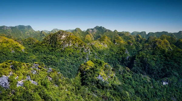 Rocas y montañas de Cat Ba Island en Vietnam. Paisaje panorámico. Vietnam . — Foto de Stock