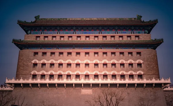 正阳门射箭塔。北京。中国 — 图库照片