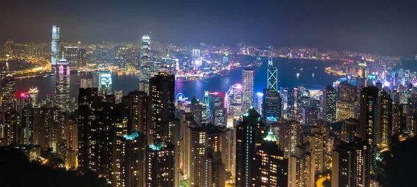 위에서 본 홍콩, 중국 도시 스카이 라인 — 스톡 사진