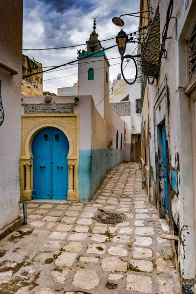 Calle en Medina en Sousse, Túnez . — Foto de Stock