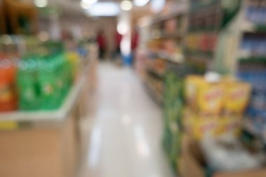 Soyut süpermarket bakkal ufuk arka plan bulanık