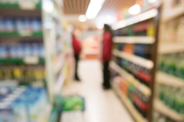 Abstract supermarket grocery store blurred defocused background