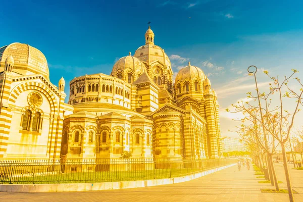 Cathedral de la Major, local landmark in Marseille, France — Stock Photo, Image