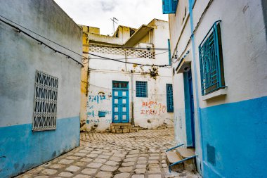Medine Sousse, Tunus için sokakta.