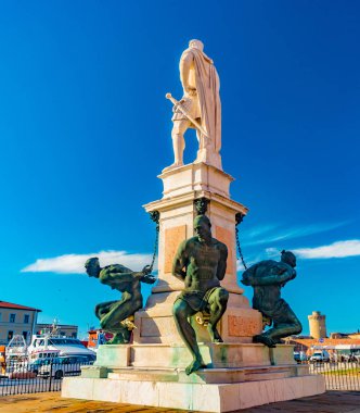 Anıt dört Moors, Livorno, İtalya.