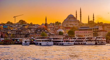 Suleimanie Camii İstanbul alacakaranlıkta