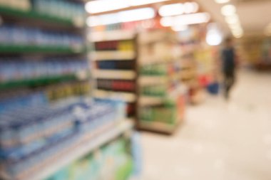 Soyut süpermarket bakkal ufuk arka plan bulanık
