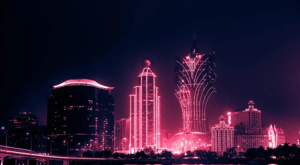 Skyline van Macau City bij nam van Lake, China. — Stockfoto