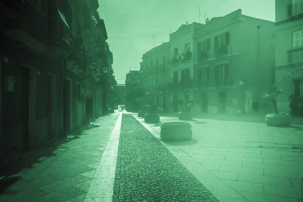 Straat met kleurrijke huizen in Cagliari — Stockfoto