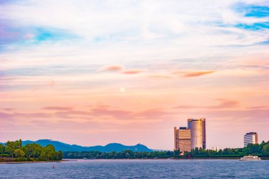 Bundesviertel federal hükümetin bölge hava panoramik Bonn, Almanya
