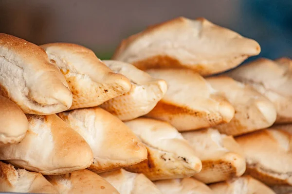 Breads and baked goods close-up. — Stock Photo, Image