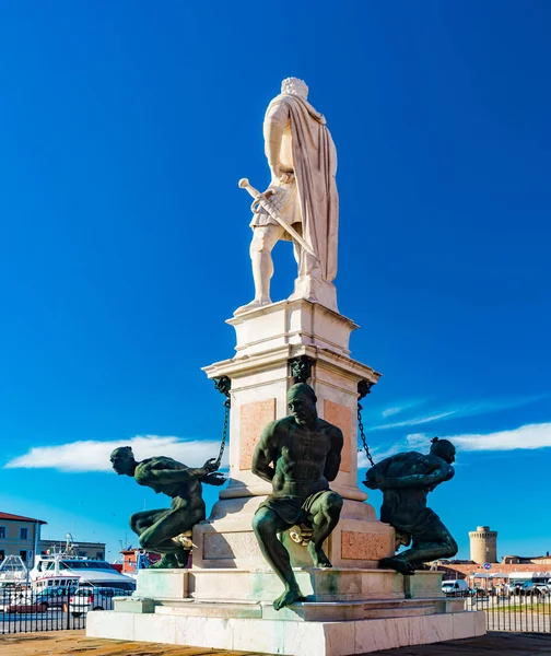 Monument of The Four Moors, Livorno, Italy. — Stock Photo, Image