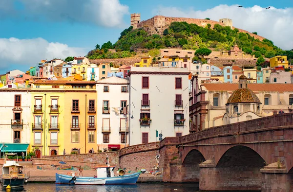 Bosa, town and comune in the province of Oristano, Sardinia Royalty Free Stock Images