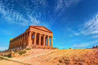 Concordia ünlü tapınak tapınak Vadisi Agrigento yakınlarında
