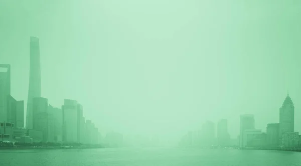 아침, 상하이, 중국 푸동 빌딩 스카이 라인 — 스톡 사진