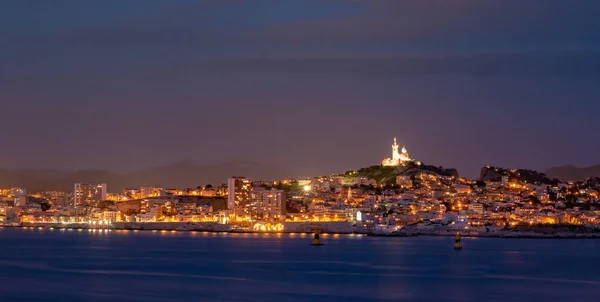 Marseille panorama van Frioul archipel. Marseille, Provence-Alpes-Cote d 'Azur, Frankrijk. — Stockfoto