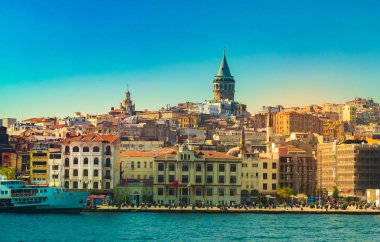Galata Kulesi ile Türkiye'de İstanbul şehir manzarası, 14.