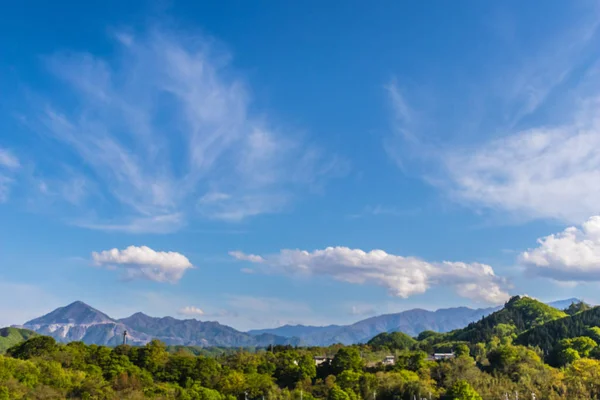 Saitama State'te Güzel Mavi Gökyüzü, Japonya