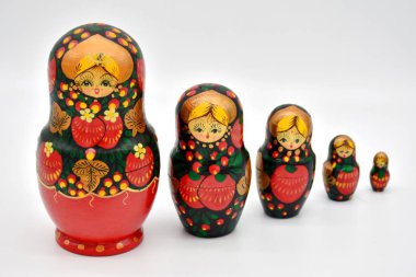 Matrioska, Rus tipik yüz buruşturma, geleneksel Rus