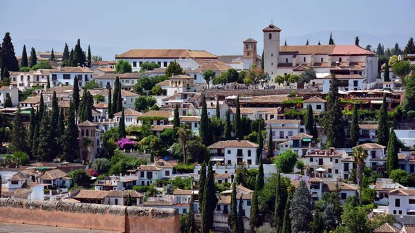 Vista Albayzin Alhambra Granada — Fotografia de Stock