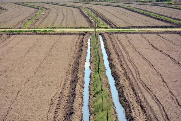 Drenken Van Het Veld Vruchtbare Vlakte Van Granada — Stockfoto