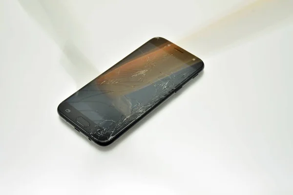 Broken Mobile Phone Hammer — Stock Photo, Image