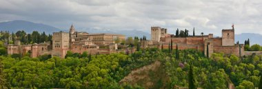Albaicn gelen Granada Alhambra panoramik görünümü
