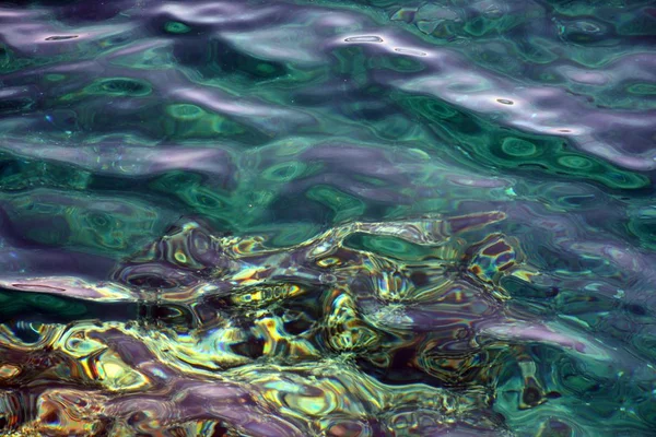 Brilla Riflessi Dell Acqua Nel Mare — Foto Stock