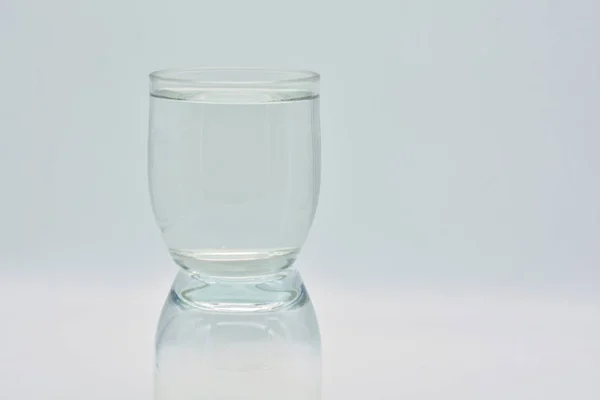 Transparent Crystal Glass Filled Water — Stock Photo, Image