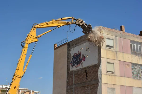 Demolition Old Residential Building — Stock Photo, Image