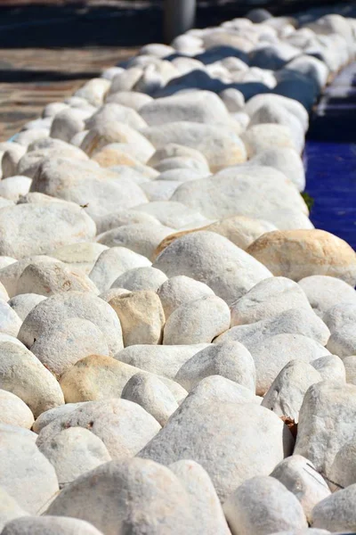 Path Rounded White Stones — Stock Photo, Image