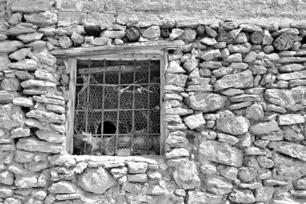 Old window in an old stone house