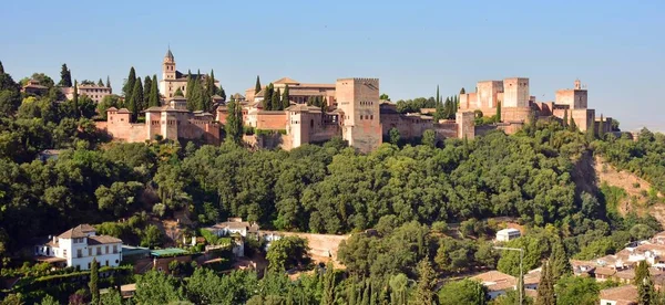 Pohled Alhambbra Čtvrti Granada Sacromonte — Stock fotografie