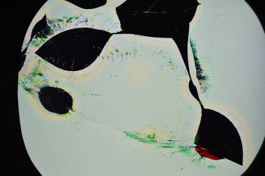 kırık Lcd ekran, soyut rakamlar oluşturan