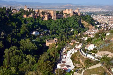 Alhambra, Sacromonte ve Granada şehri manzarası