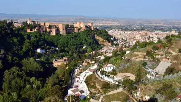 Vista Alhambra Sacromonte Ciudad Granada —  Fotos de Stock