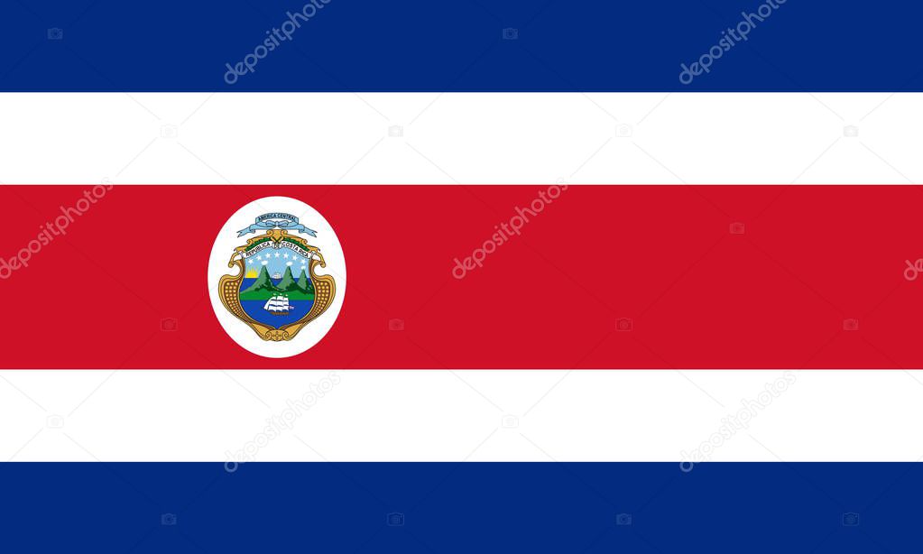 Official Large Flat Flag of Costa Rica Horizontal