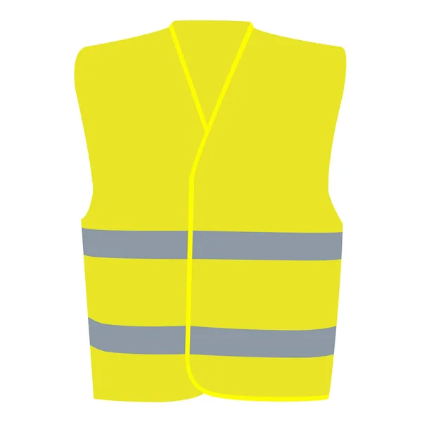 Safety Yellow Vest Isolated White Illustration — Stock Photo, Image