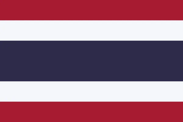 Bandeira Plana Grande Oficial Tailândia Horizontal — Fotografia de Stock