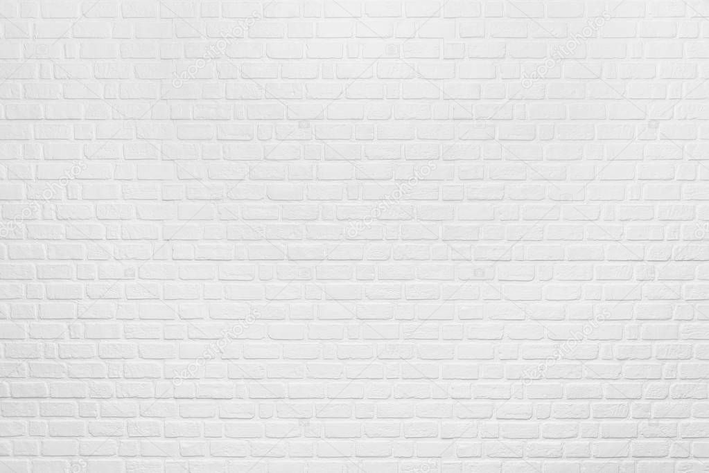 Abstract background from white clean brick pattern on wall. Vintage and retro backdrop. Picture for add text message. Backdrop for design art work.