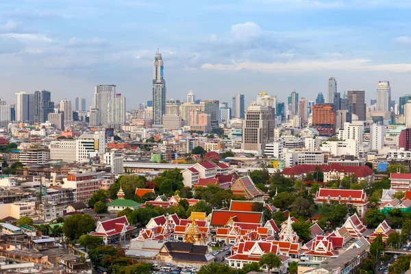 Bangkok Panorama Krajiny Chrám Město Bangkok Thajsko Stock Snímky