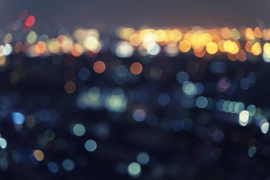 Cit gece bulanık bokeh ışık soyut arka plan